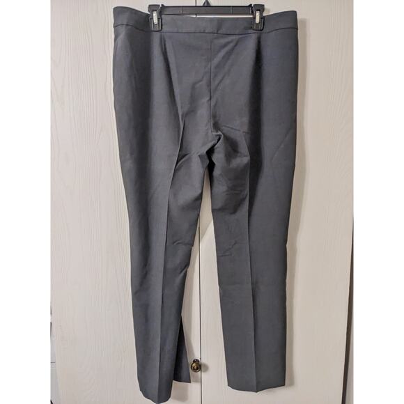 Nine West Women's Skinny Hook Closer Pull On Mid Rise Gray Dress Pant Size 14 - Picture 2 of 5